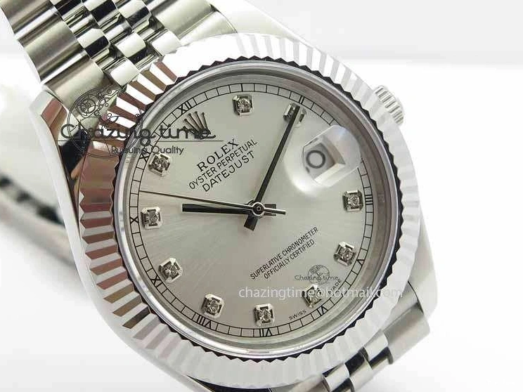 MiroTime 0326 DateJust II 41mm BP Maker Best Edition Silver Diamonds Dial On New Version Jubilee Bracelet A Reliable 3623